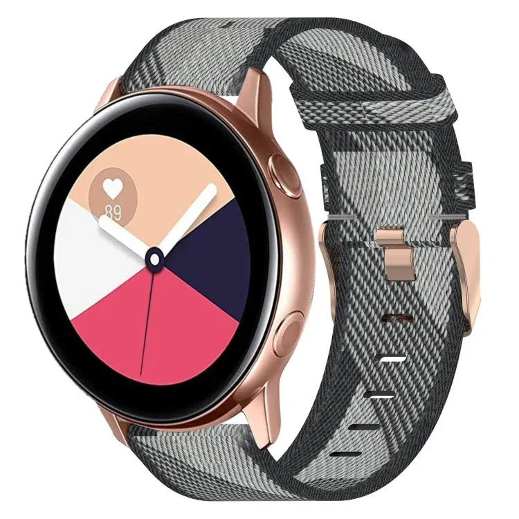 สายรัดนาฬิกาถักไนลอน 20 มม. สำหรับ Samsung Galaxy Watch4 Classic 42 มม., สำหรับ Samsung Galaxy Watch Active 2