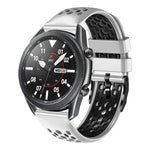 สายซิลิโคนระบายอากาศสองสี ขนาด 22 มม. สำหรับ Samsung Galaxy Watch3 45mm, Samsung Galaxy Watch 46mm, Samsung Gear S3 Classic, Samsung Gear S3 Frontier