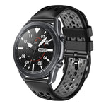 สายซิลิโคนระบายอากาศสองสี ขนาด 22 มม. สำหรับ Samsung Galaxy Watch3 45mm, Samsung Galaxy Watch 46mm, Samsung Gear S3 Classic, Samsung Gear S3 Frontier