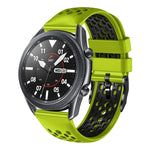 สายซิลิโคนระบายอากาศสองสี ขนาด 22 มม. สำหรับ Samsung Galaxy Watch3 45mm, Samsung Galaxy Watch 46mm, Samsung Gear S3 Classic, Samsung Gear S3 Frontier