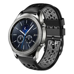 สายซิลิโคนระบายอากาศสองสี ขนาด 22 มม. สำหรับ Samsung Galaxy Watch3 45mm, Samsung Galaxy Watch 46mm, Samsung Gear S3 Classic, Samsung Gear S3 Frontier