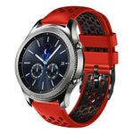 สายซิลิโคนระบายอากาศสองสี ขนาด 22 มม. สำหรับ Samsung Galaxy Watch3 45mm, Samsung Galaxy Watch 46mm, Samsung Gear S3 Classic, Samsung Gear S3 Frontier