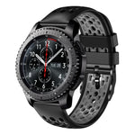 สายซิลิโคนระบายอากาศสองสี ขนาด 22 มม. สำหรับ Samsung Galaxy Watch3 45mm, Samsung Galaxy Watch 46mm, Samsung Gear S3 Classic, Samsung Gear S3 Frontier