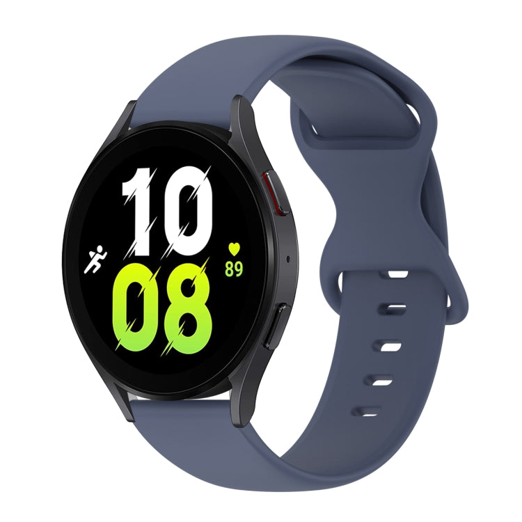 สายซิลิโคนสีทึบขนาด 20 มม. พร้อมหัวเข็มขัดแบบบัตเตอร์ฟลาย สำหรับ Samsung Galaxy Watch 5 40 มม. สำหรับ Samsung Galaxy Watch 5 44 มม. สำหรับ Samsung Galaxy Watch 5 Pro 45 มม. สำหรับ Samsung Galaxy Watch 4 40 มม.
