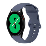 สายซิลิโคนสีเรียบหัวเข็มขัดผีเสื้อ 20mm สำหรับ Samsung Galaxy Watch 4 44mm, สำหรับ Samsung Galaxy Watch 4 Classic 46mm, สำหรับ Samsung Galaxy Watch 4 Classic 42mm, สำหรับ Samsung Galaxy Watch Active 2