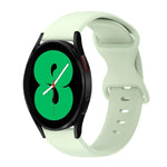 สายซิลิโคนสีเรียบหัวเข็มขัดผีเสื้อ 20mm สำหรับ Samsung Galaxy Watch 4 44mm, สำหรับ Samsung Galaxy Watch 4 Classic 46mm, สำหรับ Samsung Galaxy Watch 4 Classic 42mm, สำหรับ Samsung Galaxy Watch Active 2