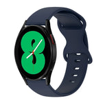 สายซิลิโคนสีเรียบหัวเข็มขัดผีเสื้อ 20mm สำหรับ Samsung Galaxy Watch 4 44mm, สำหรับ Samsung Galaxy Watch 4 Classic 46mm, สำหรับ Samsung Galaxy Watch 4 Classic 42mm, สำหรับ Samsung Galaxy Watch Active 2