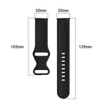สายซิลิโคนสีเรียบหัวเข็มขัดผีเสื้อ 20mm สำหรับ Samsung Galaxy Watch 4 44mm, สำหรับ Samsung Galaxy Watch 4 Classic 46mm, สำหรับ Samsung Galaxy Watch 4 Classic 42mm, สำหรับ Samsung Galaxy Watch Active 2