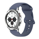 สายซิลิโคนสีเรียบหัวเข็มขัดผีเสื้อ 20mm สำหรับ Samsung Galaxy Watch 4 44mm, สำหรับ Samsung Galaxy Watch 4 Classic 46mm, สำหรับ Samsung Galaxy Watch 4 Classic 42mm, สำหรับ Samsung Galaxy Watch Active 2