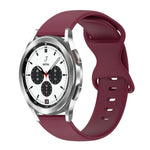 สายซิลิโคนสีเรียบหัวเข็มขัดผีเสื้อ 20mm สำหรับ Samsung Galaxy Watch 4 44mm, สำหรับ Samsung Galaxy Watch 4 Classic 46mm, สำหรับ Samsung Galaxy Watch 4 Classic 42mm, สำหรับ Samsung Galaxy Watch Active 2