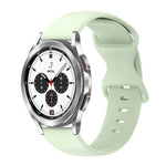 สายซิลิโคนสีเรียบหัวเข็มขัดผีเสื้อ 20mm สำหรับ Samsung Galaxy Watch 4 44mm, สำหรับ Samsung Galaxy Watch 4 Classic 46mm, สำหรับ Samsung Galaxy Watch 4 Classic 42mm, สำหรับ Samsung Galaxy Watch Active 2