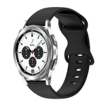 สายซิลิโคนสีเรียบหัวเข็มขัดผีเสื้อ 20mm สำหรับ Samsung Galaxy Watch 4 44mm, สำหรับ Samsung Galaxy Watch 4 Classic 46mm, สำหรับ Samsung Galaxy Watch 4 Classic 42mm, สำหรับ Samsung Galaxy Watch Active 2