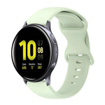 สายซิลิโคนสีเรียบหัวเข็มขัดผีเสื้อ 20mm สำหรับ Samsung Galaxy Watch 4 44mm, สำหรับ Samsung Galaxy Watch 4 Classic 46mm, สำหรับ Samsung Galaxy Watch 4 Classic 42mm, สำหรับ Samsung Galaxy Watch Active 2