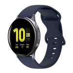 สายซิลิโคนสีเรียบหัวเข็มขัดผีเสื้อ 20mm สำหรับ Samsung Galaxy Watch 4 44mm, สำหรับ Samsung Galaxy Watch 4 Classic 46mm, สำหรับ Samsung Galaxy Watch 4 Classic 42mm, สำหรับ Samsung Galaxy Watch Active 2