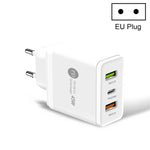 ที่ชาร์จเร็ว 45W PD3.0 + 2 x QC3.0 USB หลายพอร์ต, ปลั๊ก EU, ปลั๊ก EU
