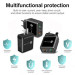 45W PD25W + 2 x QC3.0 USB Multi Port Charger with USB to Type-C Cable, EU Plug, EU Plug + USB to Type-C Cable