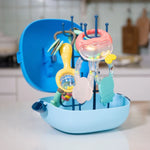 ชุดของเล่นเด็ก MoFun 2029A 2 in 1 ลูกบอลเขย่าและของเล่นกัด 6 ชิ้น พร้อมกล่องเก็บรูปวาฬ, 2029A