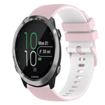 20mm Checkered Two-Color Silicone Watch Band, For Garmin Forerunner 645 Music