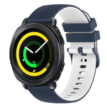 สายซิลิโคนลายตารางสองสี ขนาด 20 มม. สำหรับ Samsung Gear Sport, สำหรับ Samsung Gear S2 Classic