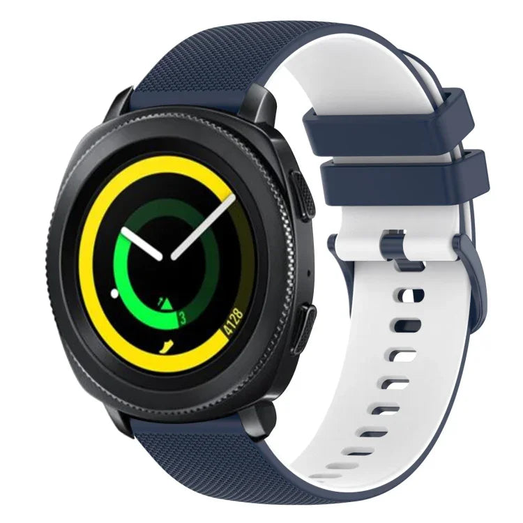 สายซิลิโคนลายตารางสองสี ขนาด 20 มม. สำหรับ Samsung Gear Sport, สำหรับ Samsung Gear S2 Classic