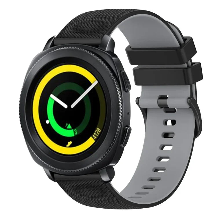 สายซิลิโคนลายตารางสองสี ขนาด 20 มม. สำหรับ Samsung Gear Sport, สำหรับ Samsung Gear S2 Classic