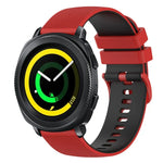 สายซิลิโคนลายตารางสองสี ขนาด 20 มม. สำหรับ Samsung Gear Sport, สำหรับ Samsung Gear S2 Classic