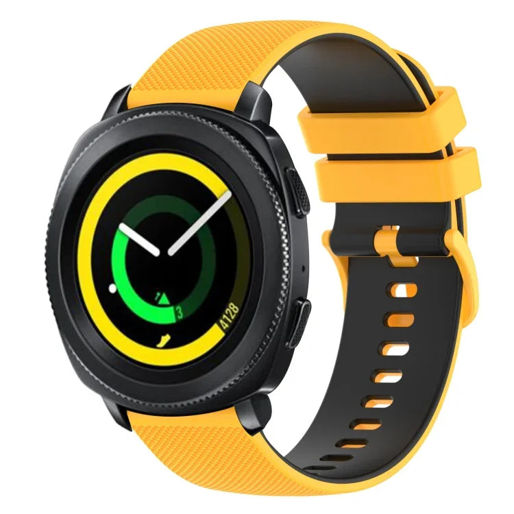 สายซิลิโคนลายตารางสองสี ขนาด 20 มม. สำหรับ Samsung Gear Sport, สำหรับ Samsung Gear S2 Classic