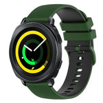 สายซิลิโคนลายตารางสองสี ขนาด 20 มม. สำหรับ Samsung Gear Sport, สำหรับ Samsung Gear S2 Classic
