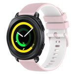 สายซิลิโคนลายตารางสองสี ขนาด 20 มม. สำหรับ Samsung Gear Sport, สำหรับ Samsung Gear S2 Classic