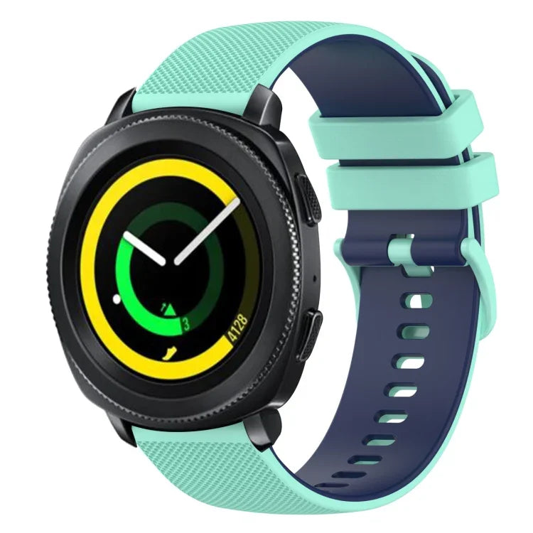 สายซิลิโคนลายตารางสองสี ขนาด 20 มม. สำหรับ Samsung Gear Sport, สำหรับ Samsung Gear S2 Classic
