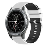 สายซิลิโคนลายตารางสองสี ขนาด 20 มม. สำหรับ Samsung Gear Sport, สำหรับ Samsung Gear S2 Classic