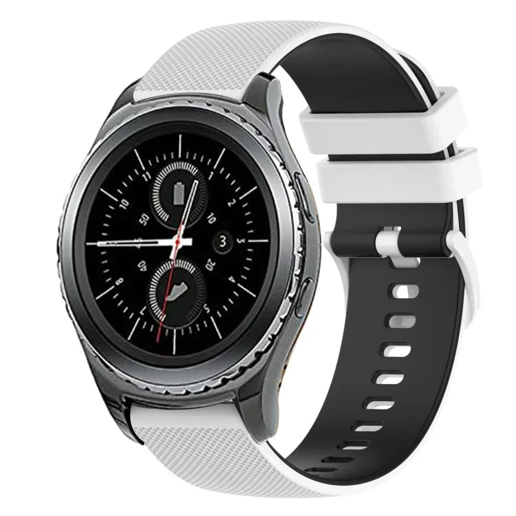 สายซิลิโคนลายตารางสองสี ขนาด 20 มม. สำหรับ Samsung Gear Sport, สำหรับ Samsung Gear S2 Classic