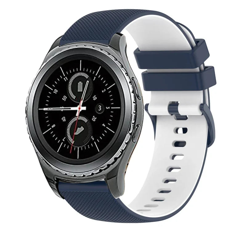 สายซิลิโคนลายตารางสองสี ขนาด 20 มม. สำหรับ Samsung Gear Sport, สำหรับ Samsung Gear S2 Classic