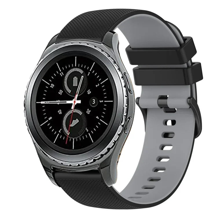 สายซิลิโคนลายตารางสองสี ขนาด 20 มม. สำหรับ Samsung Gear Sport, สำหรับ Samsung Gear S2 Classic