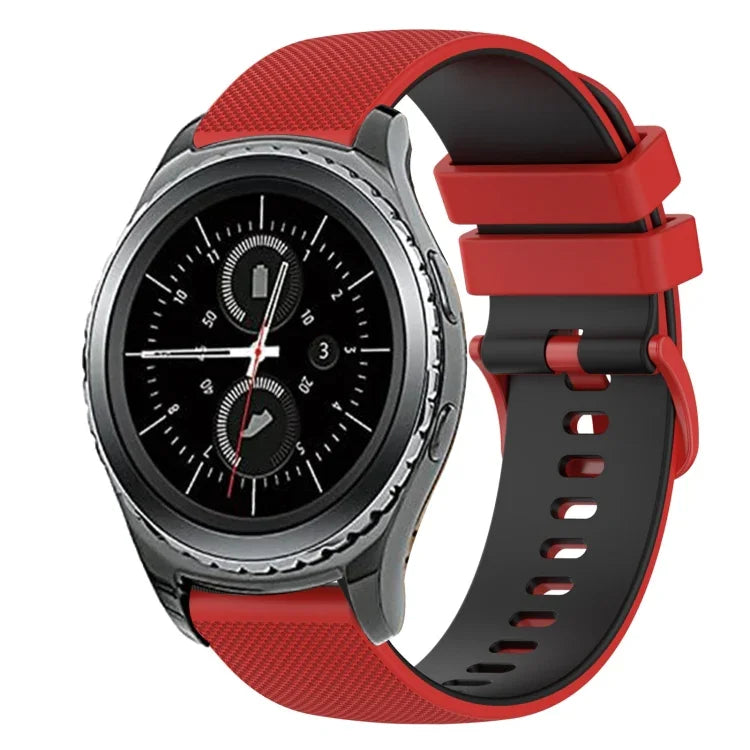 สายซิลิโคนลายตารางสองสี ขนาด 20 มม. สำหรับ Samsung Gear Sport, สำหรับ Samsung Gear S2 Classic