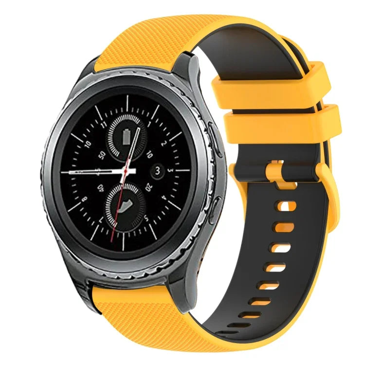 สายซิลิโคนลายตารางสองสี ขนาด 20 มม. สำหรับ Samsung Gear Sport, สำหรับ Samsung Gear S2 Classic