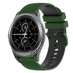 สายซิลิโคนลายตารางสองสี ขนาด 20 มม. สำหรับ Samsung Gear Sport, สำหรับ Samsung Gear S2 Classic