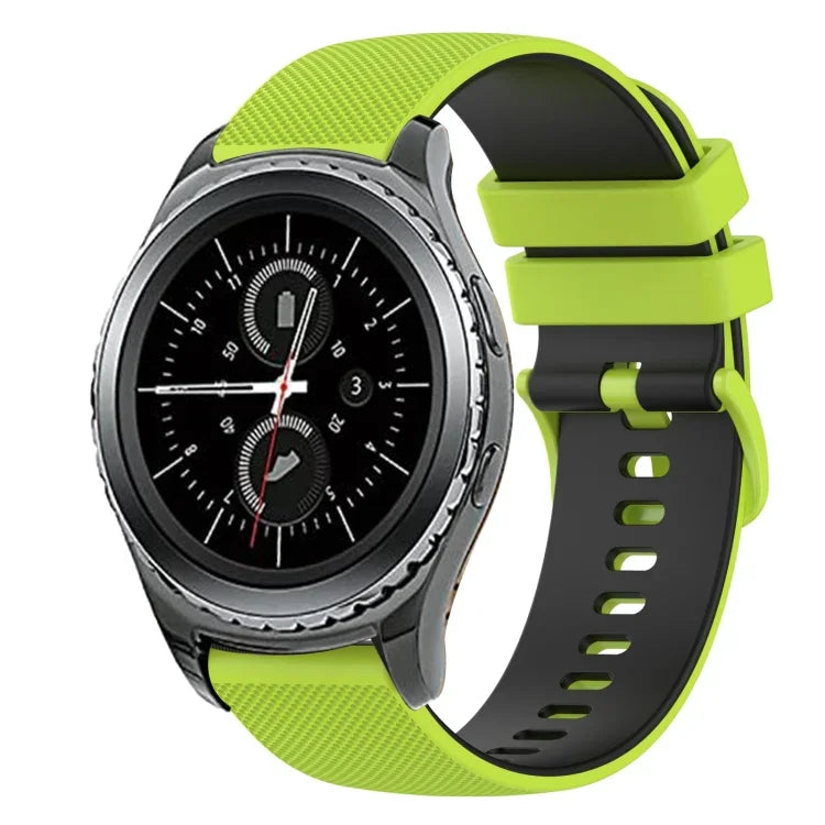 สายซิลิโคนลายตารางสองสี ขนาด 20 มม. สำหรับ Samsung Gear Sport, สำหรับ Samsung Gear S2 Classic