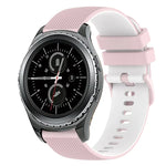 สายซิลิโคนลายตารางสองสี ขนาด 20 มม. สำหรับ Samsung Gear Sport, สำหรับ Samsung Gear S2 Classic