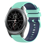 สายซิลิโคนลายตารางสองสี ขนาด 20 มม. สำหรับ Samsung Gear Sport, สำหรับ Samsung Gear S2 Classic