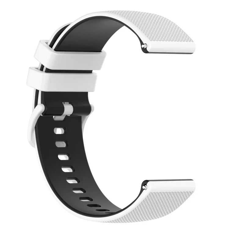สายซิลิโคนลายตารางสองสี ขนาด 22 มม. สำหรับ Samsung Galaxy Watch3 45 มม., สำหรับ Samsung Galaxy Watch 46 มม., สำหรับ Samsung Gear S3 Classic, สำหรับ Samsung Gear S3 Frontier
