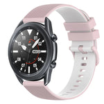 สายซิลิโคนลายตารางสองสี ขนาด 22 มม. สำหรับ Samsung Galaxy Watch3 45 มม., สำหรับ Samsung Galaxy Watch 46 มม., สำหรับ Samsung Gear S3 Classic, สำหรับ Samsung Gear S3 Frontier