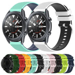 สายซิลิโคนลายตารางสองสี ขนาด 22 มม. สำหรับ Samsung Galaxy Watch3 45 มม., สำหรับ Samsung Galaxy Watch 46 มม., สำหรับ Samsung Gear S3 Classic, สำหรับ Samsung Gear S3 Frontier