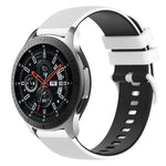 สายซิลิโคนลายตารางสองสี ขนาด 22 มม. สำหรับ Samsung Galaxy Watch3 45 มม., สำหรับ Samsung Galaxy Watch 46 มม., สำหรับ Samsung Gear S3 Classic, สำหรับ Samsung Gear S3 Frontier