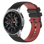 สายซิลิโคนลายตารางสองสี ขนาด 22 มม. สำหรับ Samsung Galaxy Watch3 45 มม., สำหรับ Samsung Galaxy Watch 46 มม., สำหรับ Samsung Gear S3 Classic, สำหรับ Samsung Gear S3 Frontier