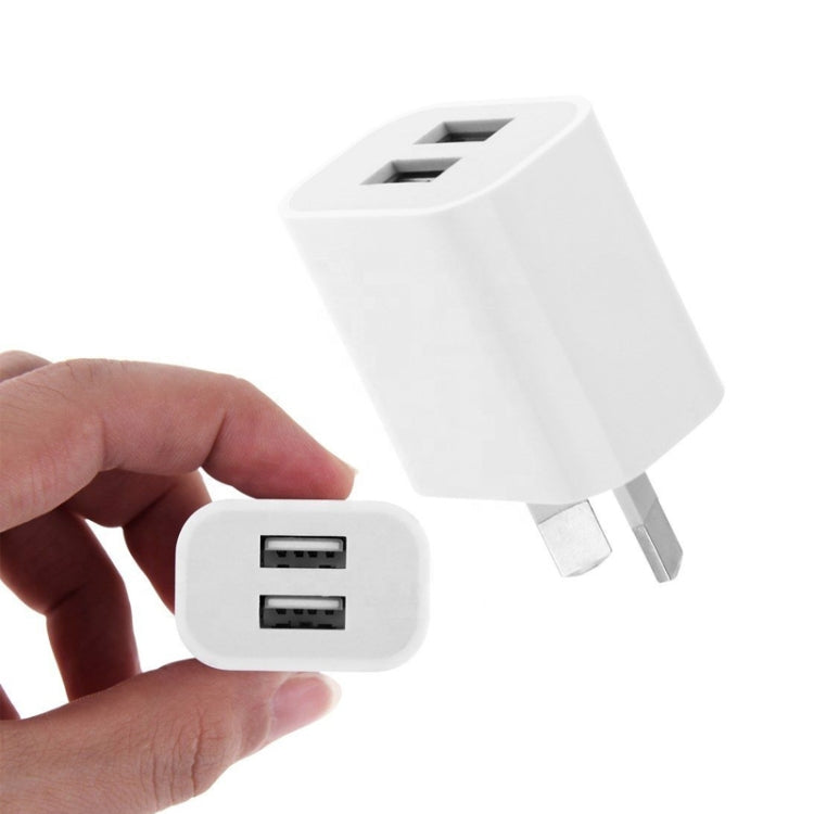 อะแดปเตอร์ชาร์จ USB พอร์ตคู่ขนาดเล็ก พร้อมสายข้อมูล USB เป็น 8 Pin ปลั๊ก AU