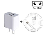 Mini Dual Port USB Charger with USB to Type-C Data Cable, AU Plug, AU Plug + Type-C Cable