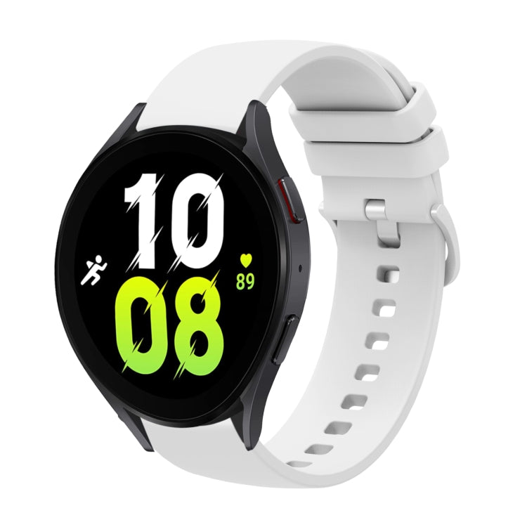 สายซิลิโคนสีทึบนุ่มขนาด 20 มม. สำหรับ Samsung Galaxy Watch5 44 มม. สำหรับ Samsung Galaxy Watch5 Pro 45 มม. สำหรับ Samsung Galaxy Watch4 40 มม. สำหรับ Samsung Galaxy Watch4 44 มม.