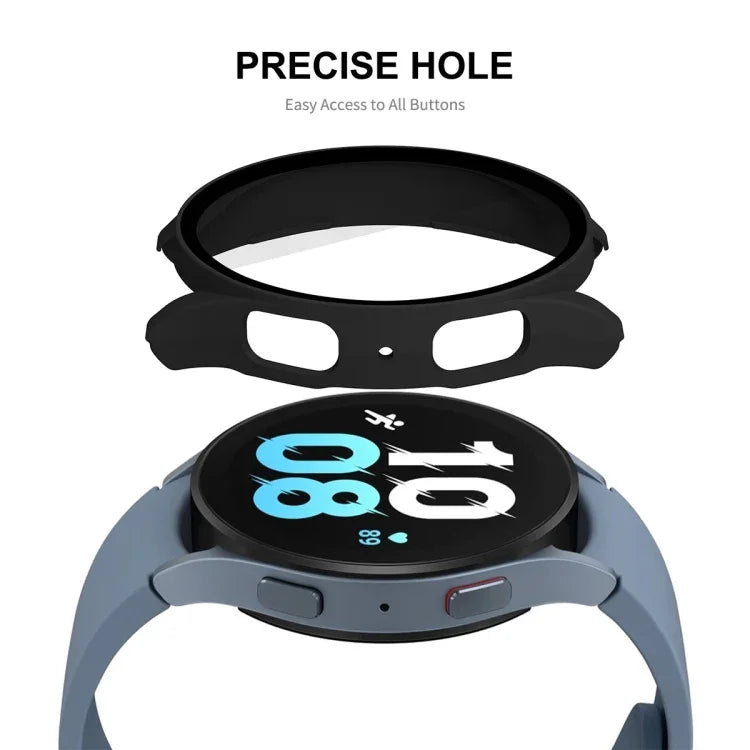 สำหรับ Samsung Galaxy Watch5 44 มม. เคสกรอบ PC + กระจกนิรภัย 9H ENKAY Hat-Prince แบบ Full Coverage
