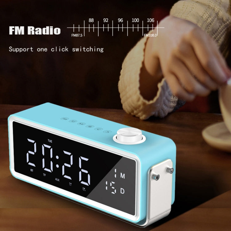 AEC K5 นาฬิกาปลุกลำโพงบลูทูธพร้อมไฟ LED รองรับ TF / FM